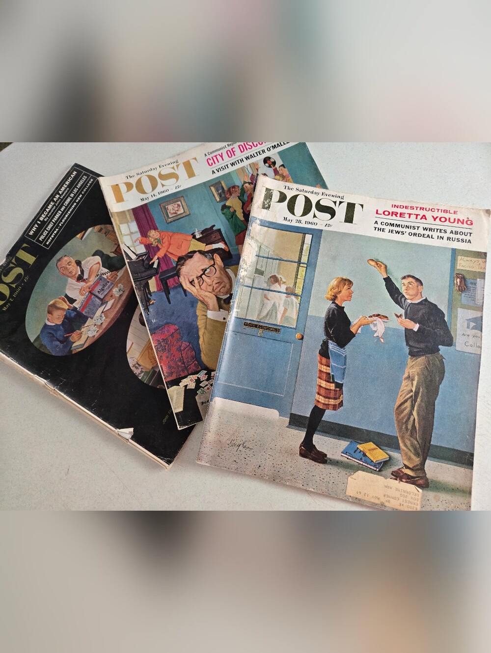 Saturday Evening Post Magazine Lot Vintage 1960s Retro Vtg